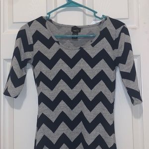 Navy blue and Grey mini bodycon dress !!